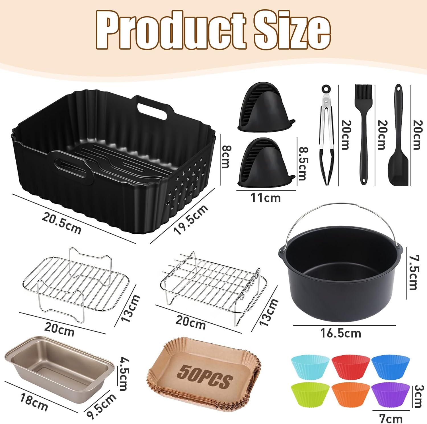Air Fryer Accessories for Philips 4000 Series 10L Dual Basket Mould Set