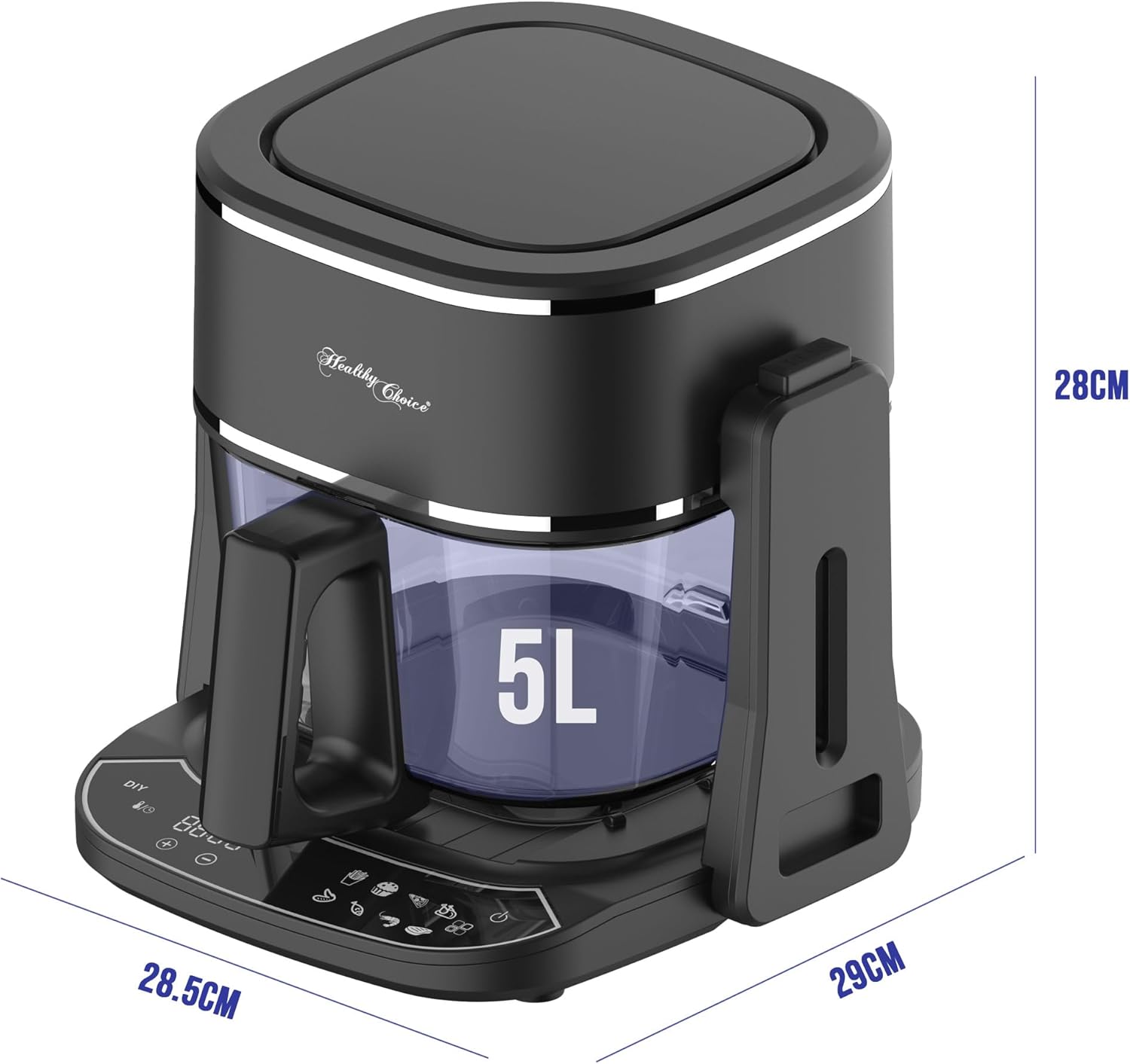 Healthy Choice 2-in-1 Air Fryer & Grill Dual Cooking Modes