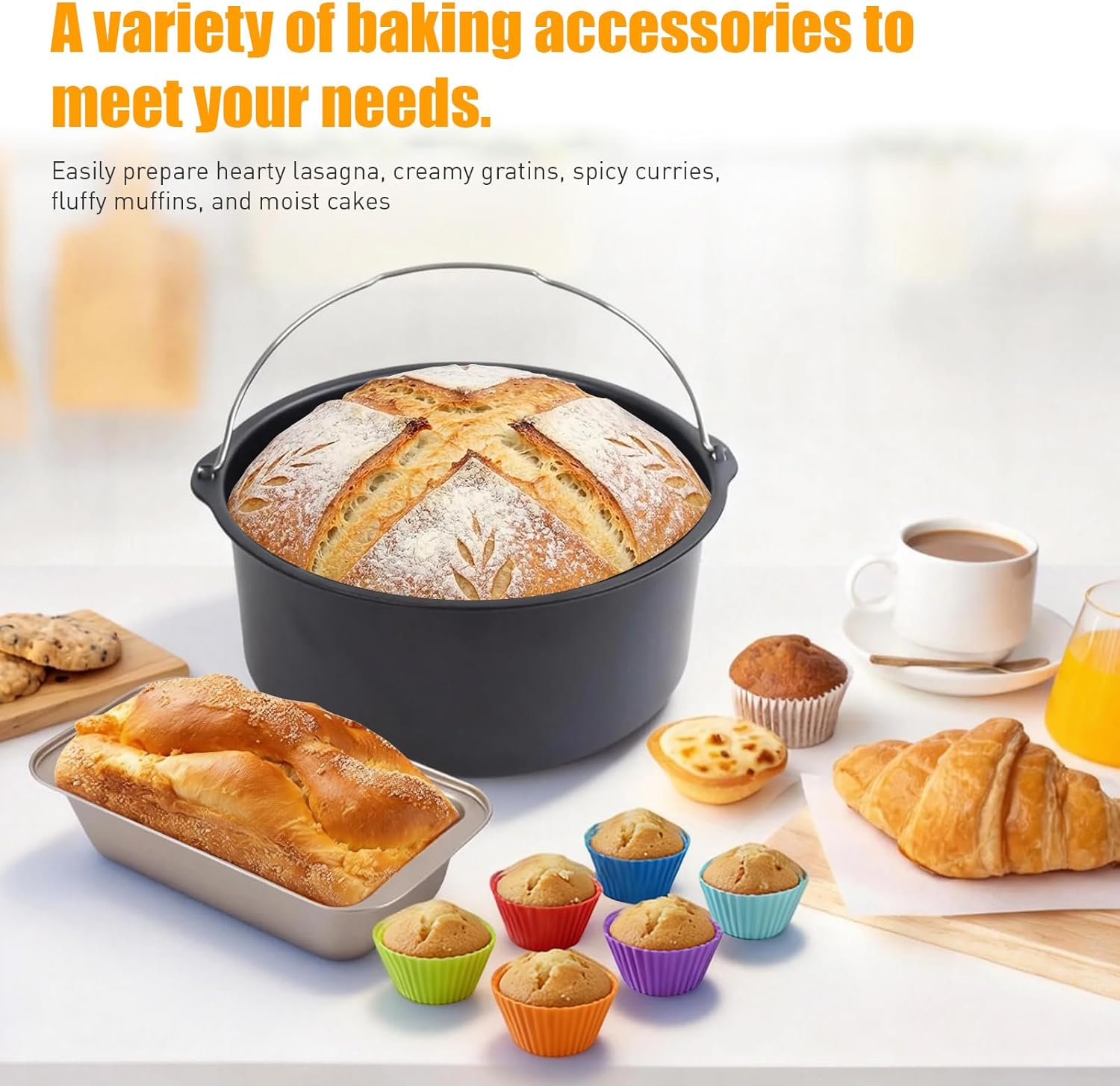 Air Fryer Accessories for Philips 4000 Series 10L Dual Basket Mould Set