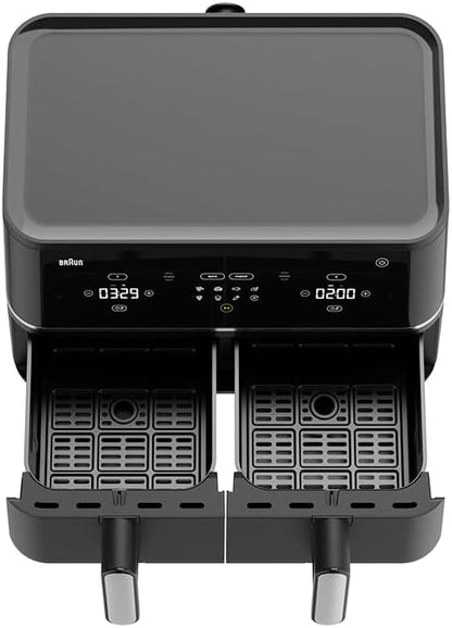 Braun TwinCook 5 Dual Air Fryer 10L 2400W Touch Control Black