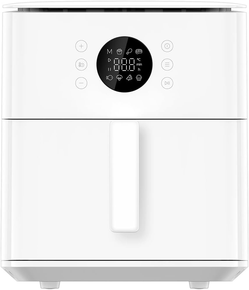 Xiaomi Air Fryer 6.5L, Large Capacity, Oil-Free Airfryer with 360° Rapid Convection Heating, 7 Preset Cooking Modes, 40-210°C Temperature Control, Non-Stick Dishwasher Safe Basket for Family Meals