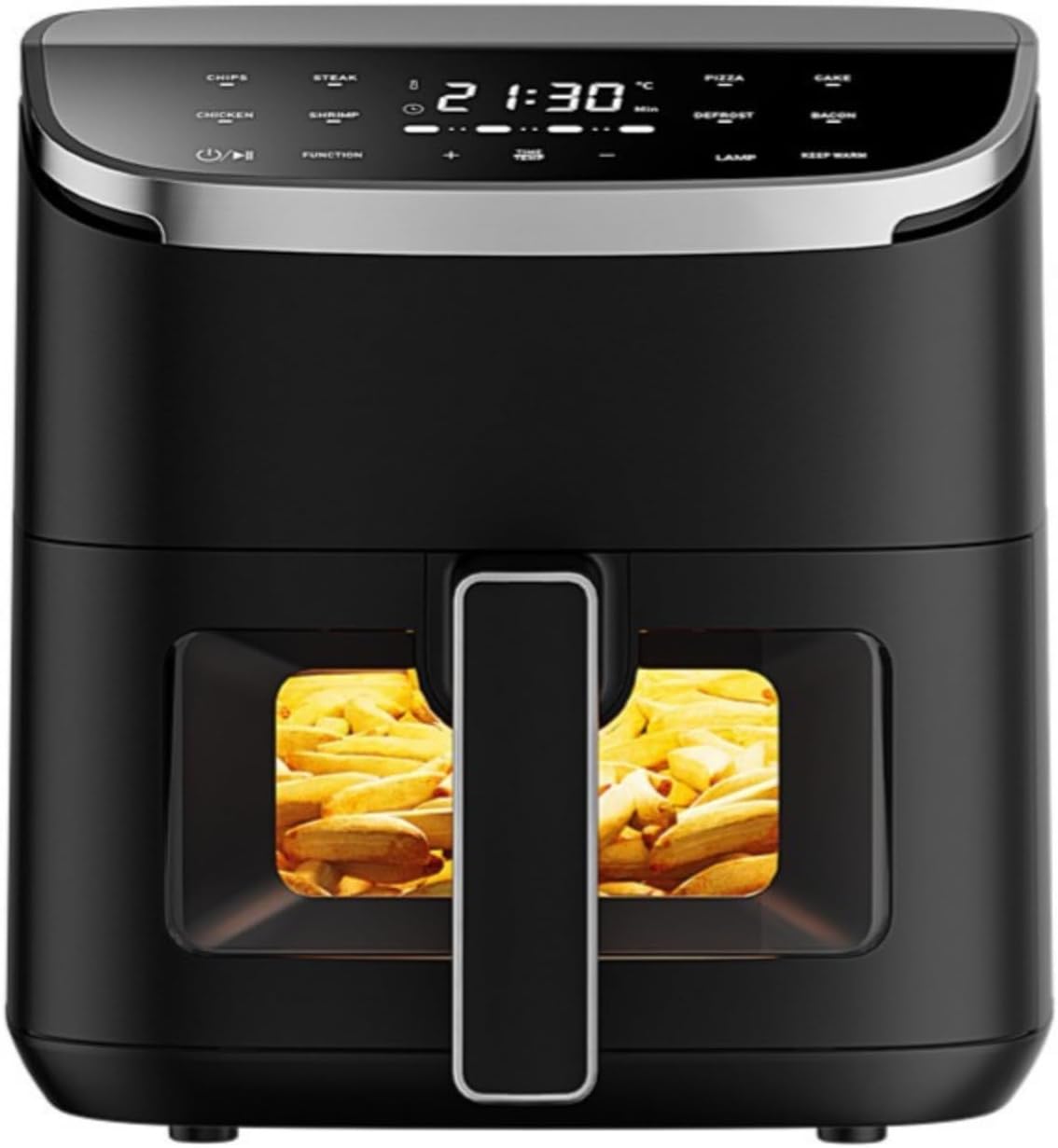 Air Fryer - 6L RapidAir, up to 85% less fat, 1700W, Digital Touchscreen, adjustable time & temperature 9 cooking methods, Healthy Air Oven with Viewing Window Non-Stick Basket for Family Meals, Black