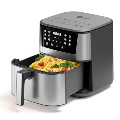 DJZ Air Fryer 7L Family Size, 1650W Rapid Air Crisp Technology, 12 One-Touch Presets, Digital Touchscreen, Oil-Free Cooking, Dishwasher Safe Basket