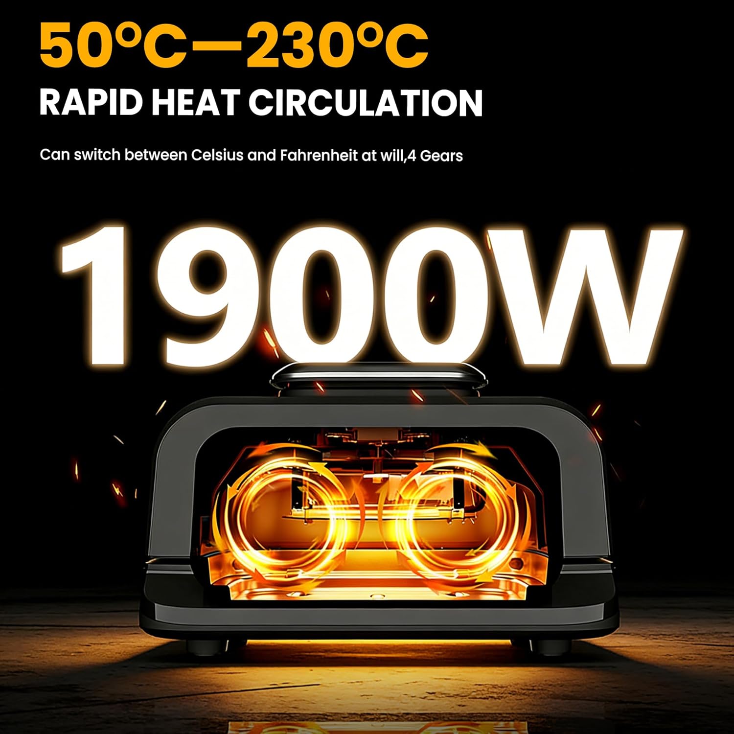 Advwin 6L Air Fryer Oven 8-in-1 1900W Digital Convection Cooker