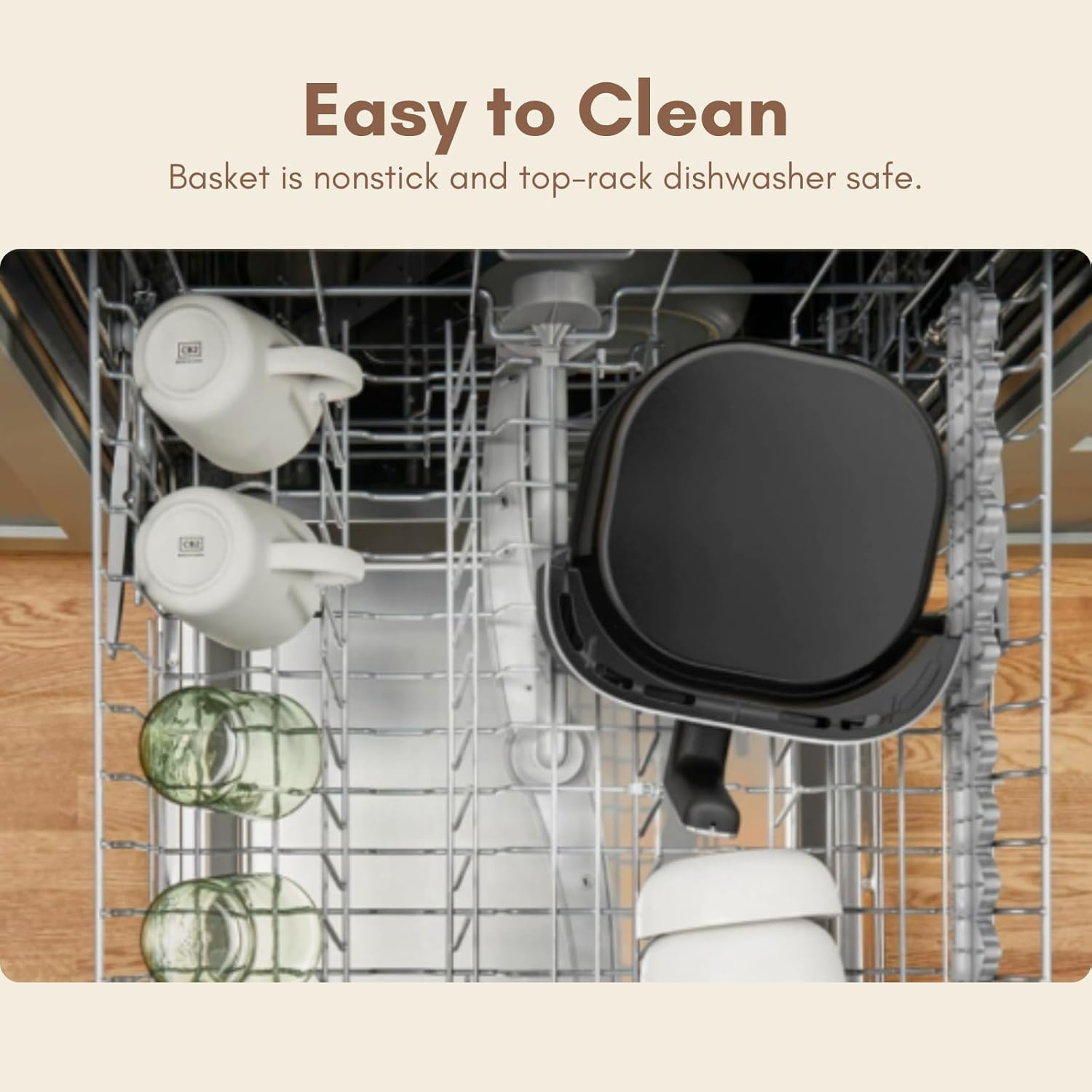 Air Fryer 6L RapidAir 1700W Digital Touchscreen 9 Cooking Modes Black