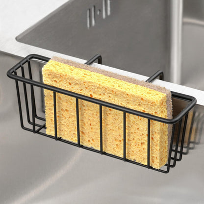 Damita Kitchen Sponge Holder Sink Basket Sink Caddy Brush Dishwashing Liquid Drainer Rack Silver Medium (6.7" x 4.5" x 4.5")