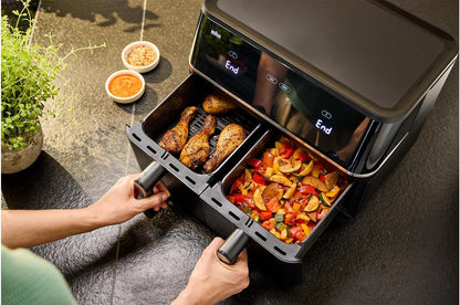 Braun TwinCook 5 Dual Air Fryer 10L 2400W Touch Control Black