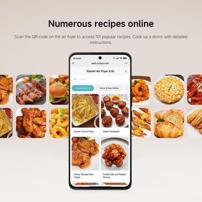 Xiaomi 6.5L Air Fryer 360° Rapid Convection 7 Presets
