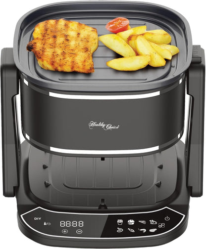 Healthy Choice 2-in-1 Air Fryer & Grill Dual Cooking Modes